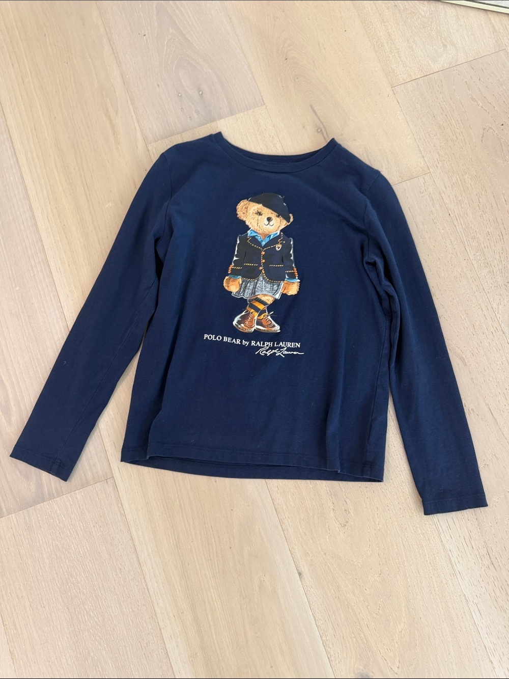 Polo by Ralph Lauren Navy Long-Sleeve Tee with Polo Bear Graphic